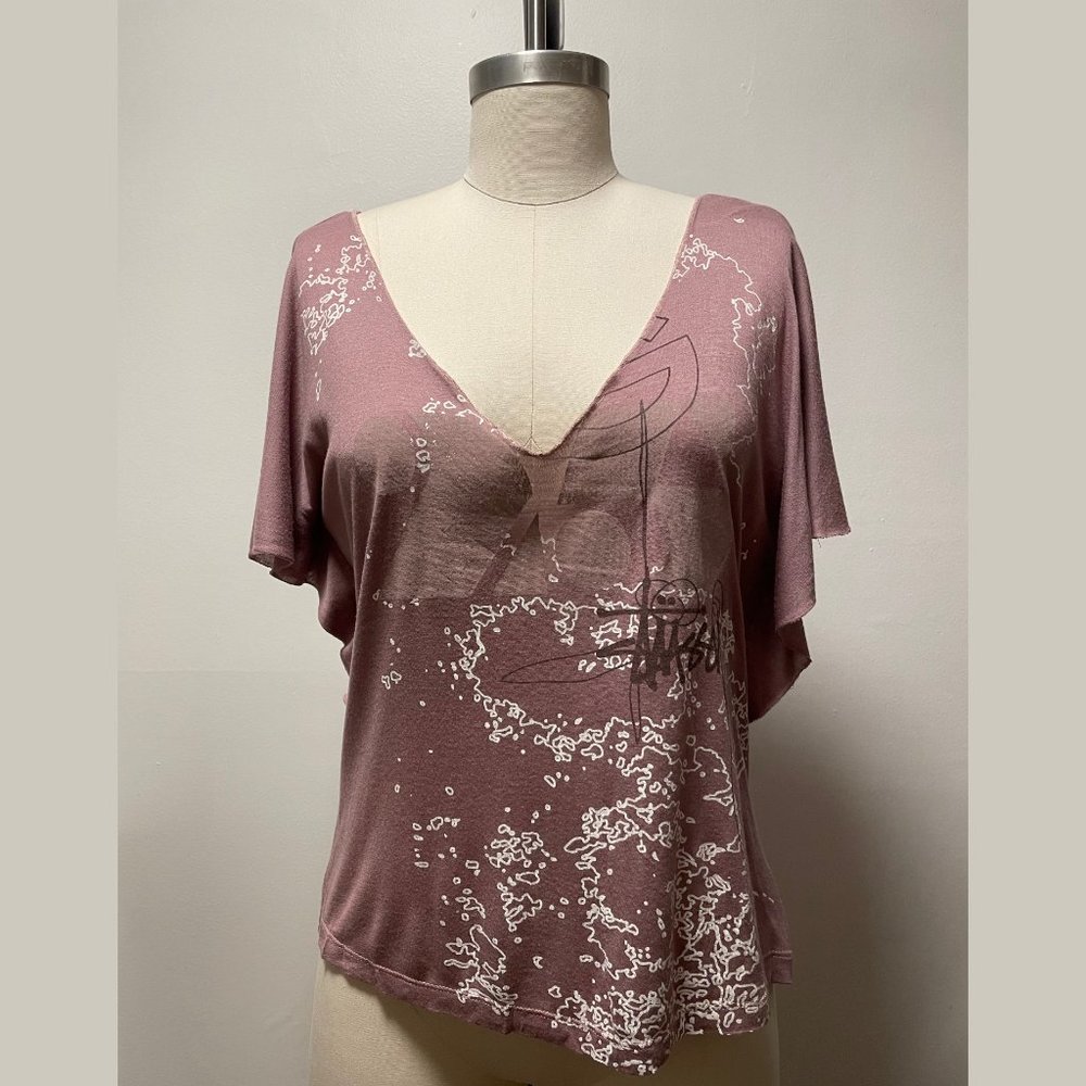 Stussy Girls Wave Tee NWOT – Grape Size M